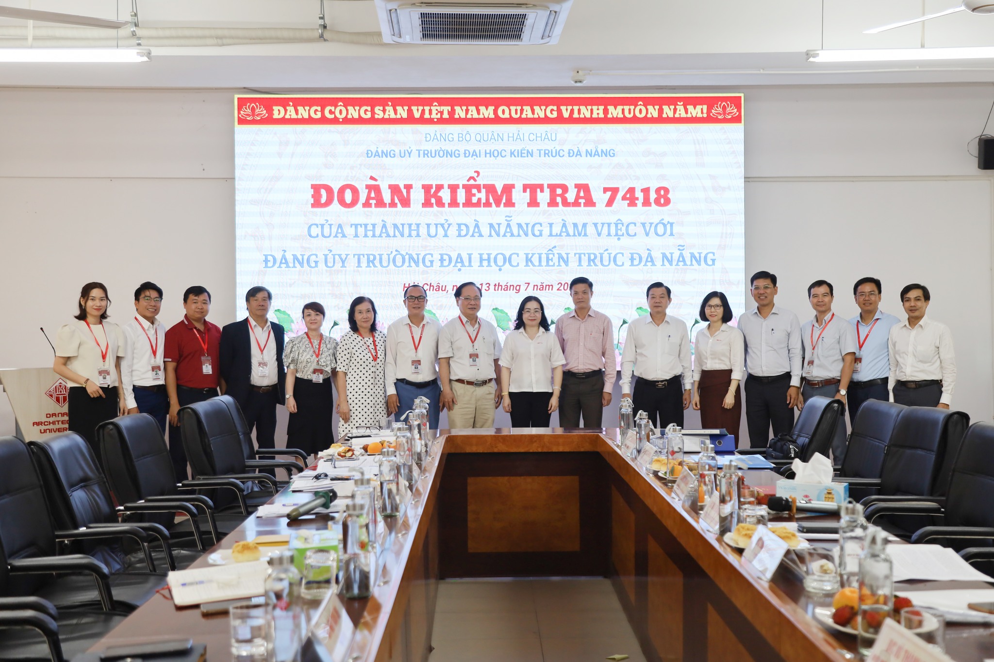 Đoàn kiểm tra 7418 của Thành ủy Đà Nẵng đã làm việc với Đảng ủy Trường Đại học Kiến trúc Đà Nẵng