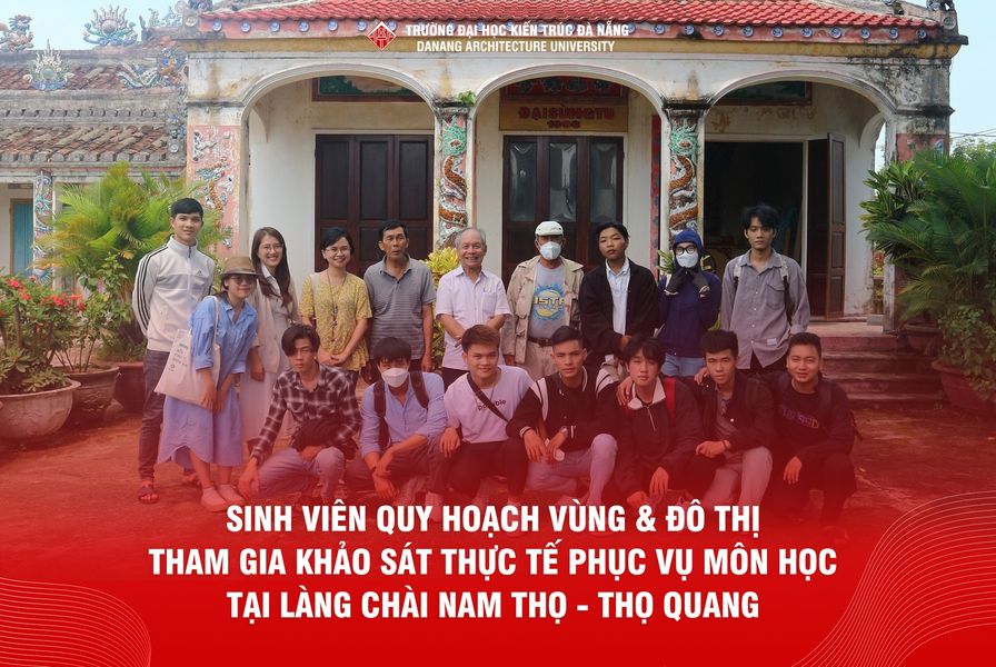 Sinh viên quy hoạch vùng & đô thị tham gia khảo sát thực tế phục vụ môn học tại làng chài Nam Thọ - Thọ Quang